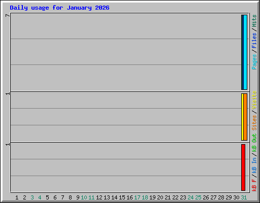 Daily usage for January 2026