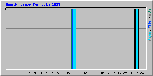 Hourly usage for July 2025
