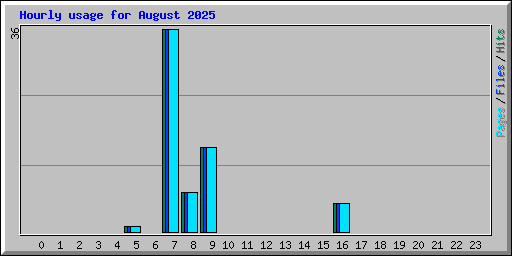 Hourly usage for August 2025